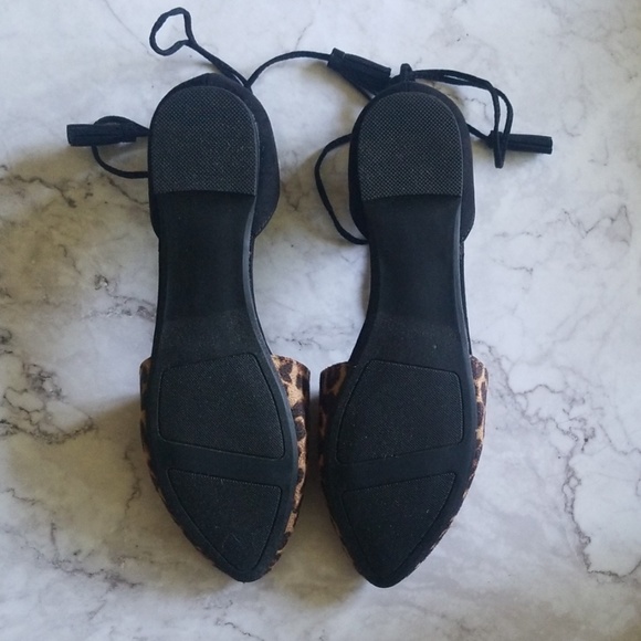 [LC Lauren Conrad] Glimmer D'orsay Lace Up Flats - Picture 7 of 8